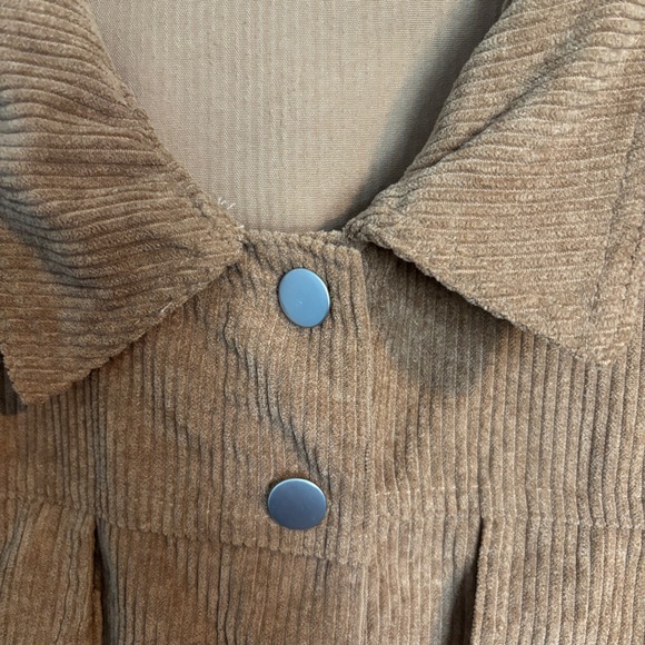 Savanna Jane Womens Corduroy Floral Embroidered Boho Chic Hippie Shacket Large - Picture 7 of 15